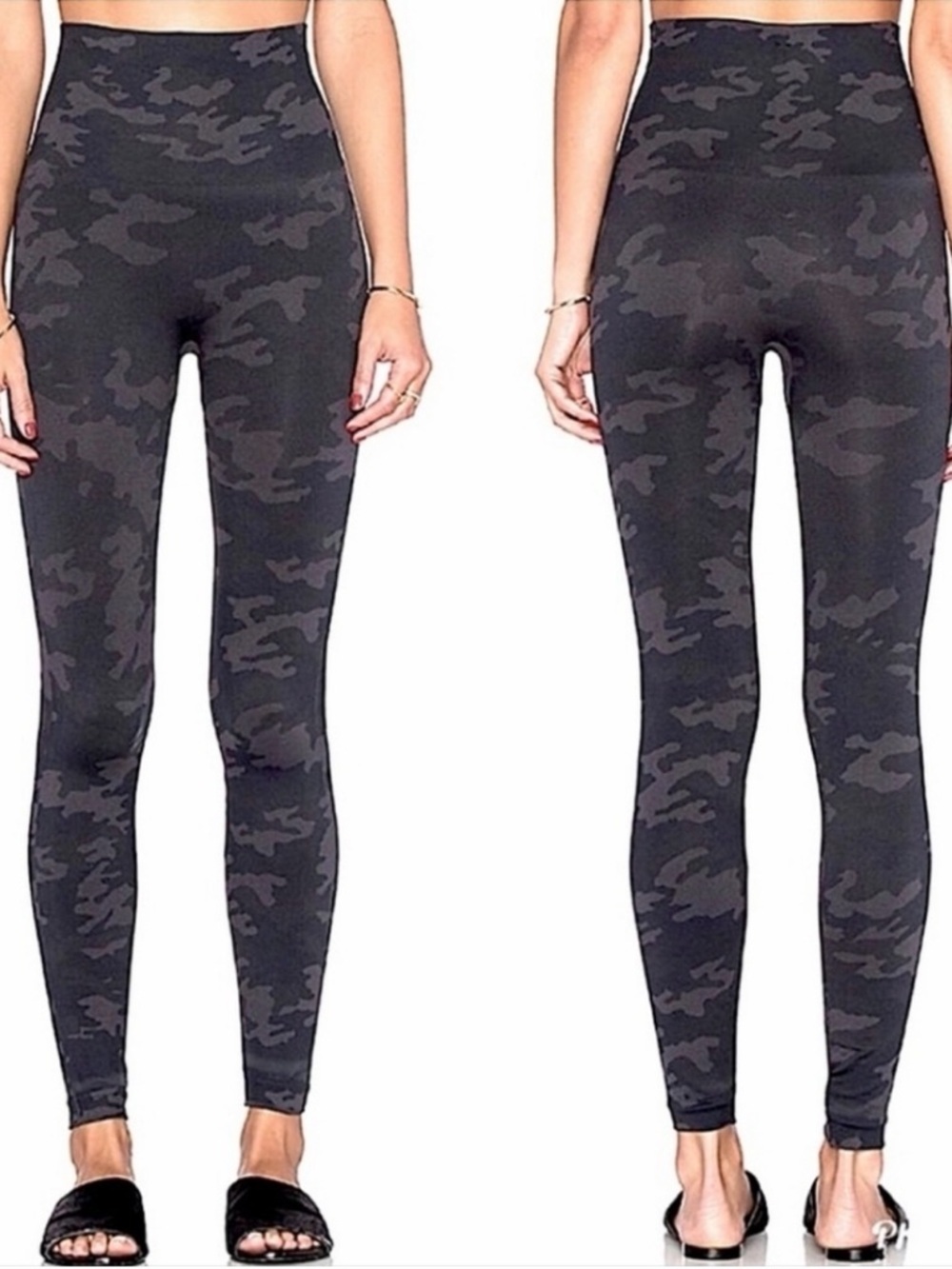 SPANX Black Camo High-Waist Leggings